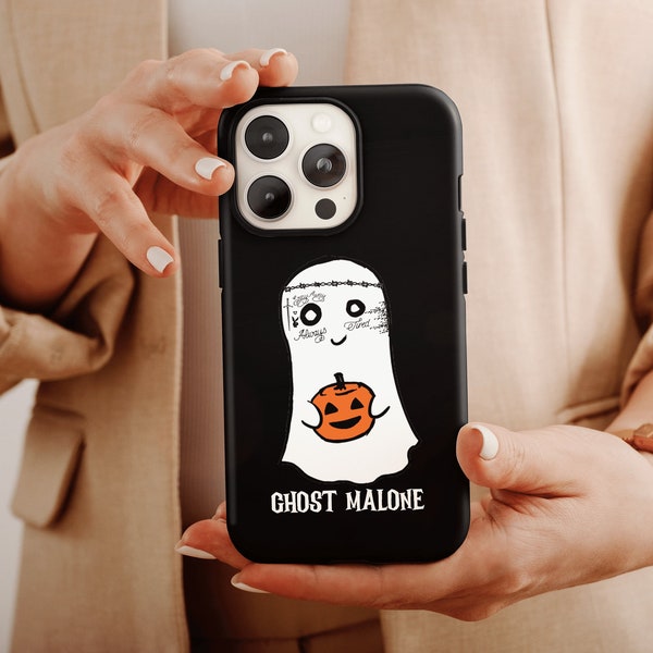 Ghost And Pumpkin Phone Case, Ghost Phone Case For Men And Women Halloween Gift, Ghost Malone Phone Case, Pumpkin Phone Case For Him/Her