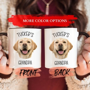 Dog Grandpa Gift Mug, Dog Grandpa Mug For Dog Grandad Father’s Day Gift, Dog Photo Mug, Custom Dog Mug, Grand Paw Mug, Grandfather Gift