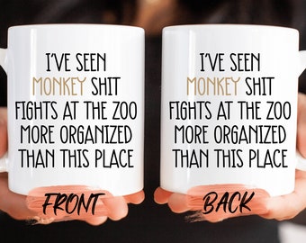 Monkey Mug, Funny Monkey Coffee Mug For Husband Anniversary Gift, Monkey Gift, Monkey Lover Gift, Funny Monkey Gift For Hubby