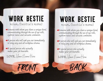 Work Bestie Coworker Mug, Work Bestie Definition Mug For Coworker Christmas Gift, Best Work Friend, Work Bestie Mug For His/Her