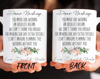 Wedding Planner Gift Wedding Planning Mug, Thank You Wedding Planner Mug For Wedding Coordinator Thank You Gift, Mug For Women
