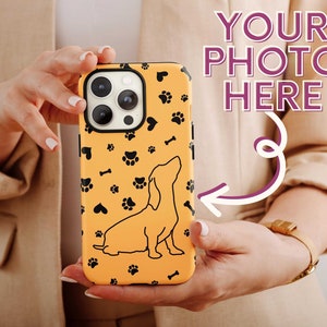 Funda para teléfono con retrato de mascota dibujado a mano, funda para teléfono con retrato de mascota caricaturizado para hombre y mujer, regalo de Navidad, funda para teléfono de mascota para dueños de mascotas