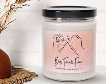 Pinky Swear Candle, Soul Sister Gift Scented Candle For Bestie Birthday, Personalized Best Friend, Pinky Promise Candle, Friendship Gift