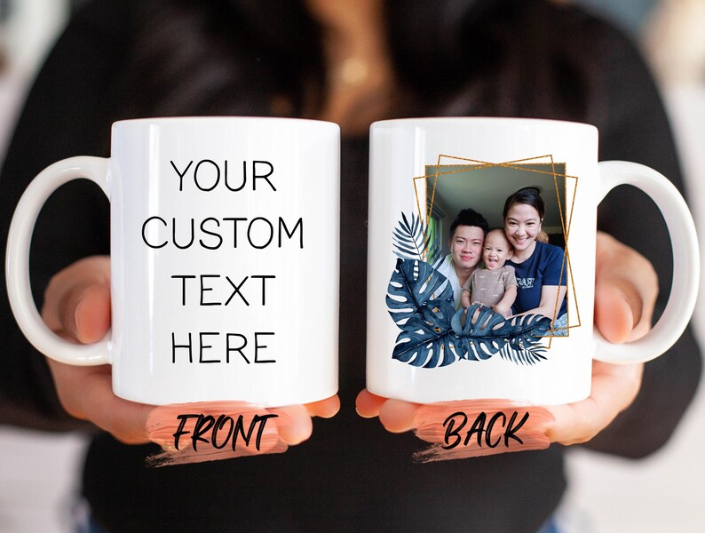 Custom Photo And Text Mug For Men And Women Birthday, Custom Mug, Personalized Photo Mug, Custom Coffee Mug, Photo Mug For Mother's Day Gift image 2