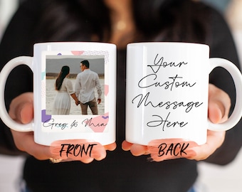 Caneca personalizada com foto, caneca personalizada com foto para presente de Natal de casais, caneca com foto, caneca com imagem, caneca personalizada com foto para homens e mulheres.