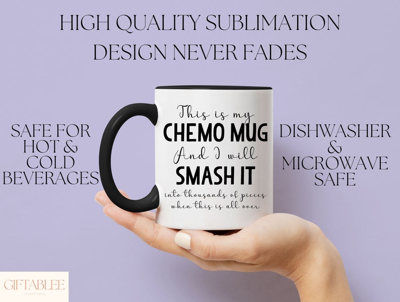 Chemo Mug, Cancer Survivor Gift For Men And Women Cancer Awareness Month, Cancer Patient Gift, Cancer Mug, Chemo Cup For Cancer Warrior image 3