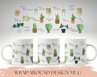 Taza de regalo para mamá amante de las plantas, taza de café para dueña de plantas, regalo de cumpleaños, regalo para mamá planta, regalo para amante de las plantas, taza de plantas para mamá planta