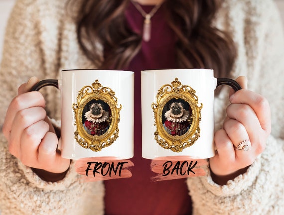 Renaissance Dog Mug, Personalized Dog Mug For Fur Parent Birthday, Classic Dog Mug, Cute Dog Mug, Funny Dog Mug, Royal Pet Mug For Him/Her
