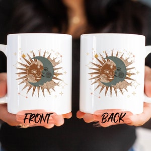 Sun And Moon Mug, Celestial Moon Coffee Mug For Men And Women Christmas Gift, Moon And Sun, Moon Cup, Sun Mug, Moon Coffee Mug For Him & Her