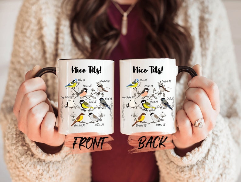 Nice Tits Mug, Tits Bird Mug For Bird Lover Christmas Gift, Tits Mug, Bird Mug, Nice Tits Bird Mug, Nice Tits Coffee Mug For Men And Women image 1