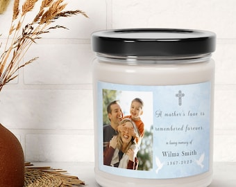Custom In Loving Memory Candle, Custom Memorial Candle For Family Sympathy Gift, Loss Of A Loved One, Memorial Candles, In Memory Candle