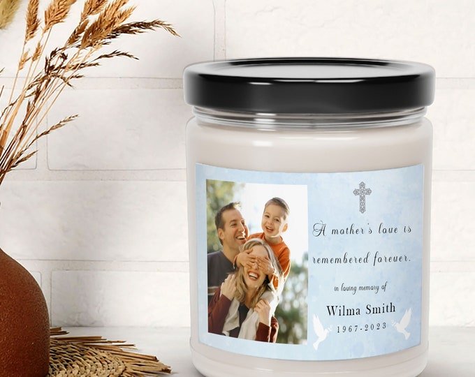 Custom In Loving Memory Candle, Custom Memorial Candle For Family Sympathy Gift, Loss Of A Loved One, Memorial Candles, In Memory Candle