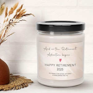 Retirement Begins Candle, Retirement Gift 2025 Scented Candle For Co-worker, Happy Retirement Candle, Retired Gifts, Gift For Retiree