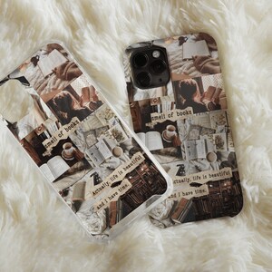 Bookworm Art Phone Case, Book Phone Case For Bibliophiles’ Christmas Gift, Bookish Phone Case, Literary Phone Case, Bookworm Case For Women image 3
