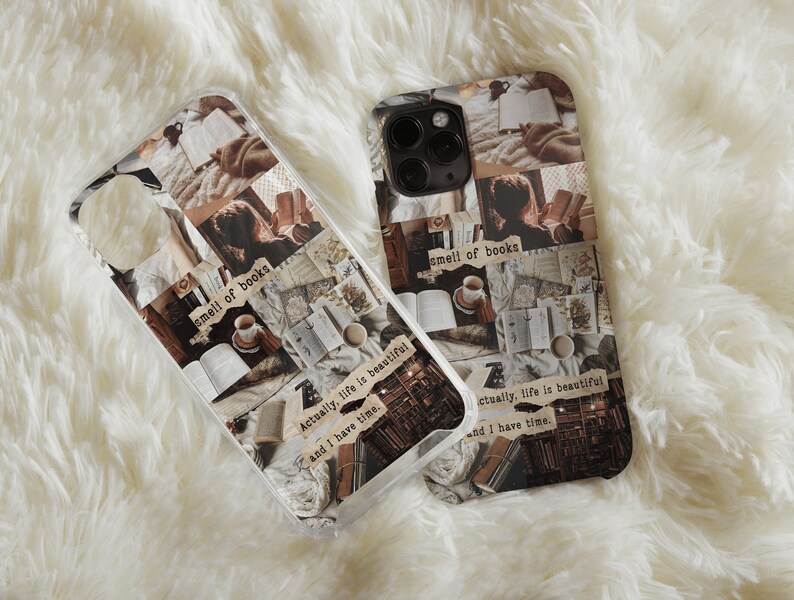 Bookworm Art Phone Case, Book Phone Case For Bibliophiles’ Christmas Gift, Bookish Phone Case, Literary Phone Case, Bookworm Case For Women image 3