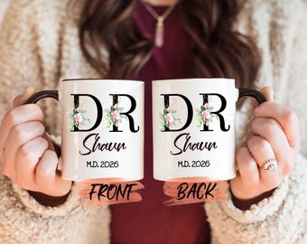 Gepersonaliseerde doktersmok aangepast cadeau, gepersonaliseerde doktersmok voor toekomstige dokters verjaardagscadeau, dokterscadeau, promotie mok cadeau voor mannen en vrouwen