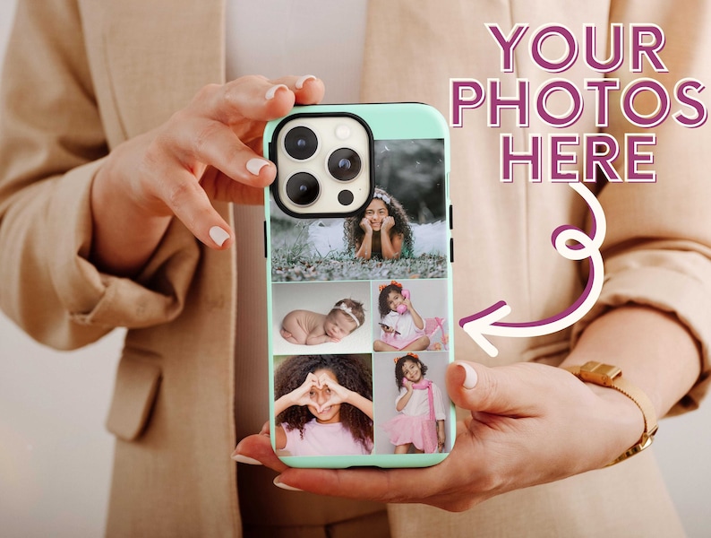 Personalized Photo Collage Phone Case Photo Collage Cellphone Etsy
