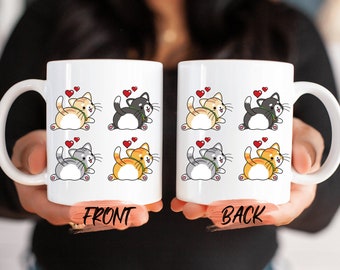 Cat Butt Mug, Crazy Cat Lady Mug Cat Lover Gift Mug For Cat Moms’ Christmas Gift, Cat Coffee Mug, Funny Cat Mug, Cat Lover Mug For Cat Owner
