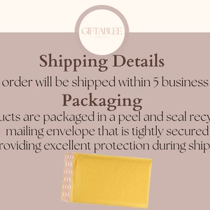 May include: A yellow padded mailing envelope with a peel and seal closure. The envelope is designed for shipping and protecting items during transit. The text "GIFTABLEE" is visible in the upper left corner of the image.