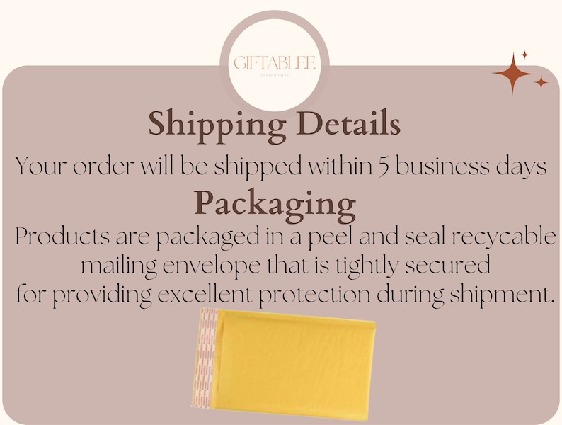 May include: A yellow padded mailing envelope with a peel and seal closure. The envelope is designed for shipping and protecting items during transit. The text "GIFTABLEE" is visible in the upper left corner of the image.