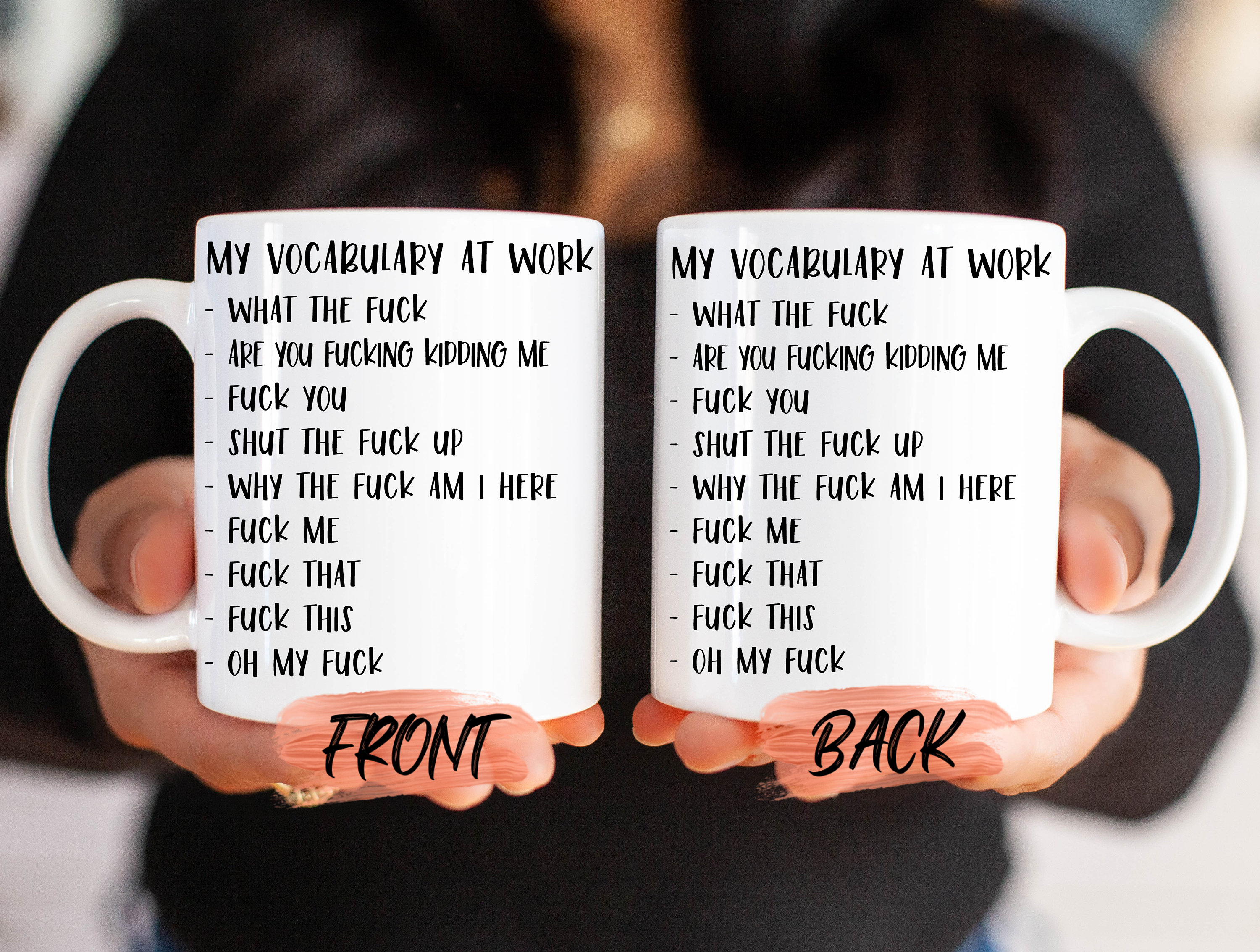 My Vocabulary at Work Mug Office Humor Mug for Coworkers Etsy