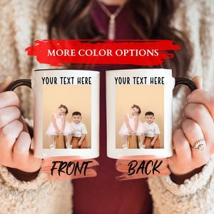 Crea tu propia taza, taza personalizable para regalo de cumpleaños de hombres y mujeres, taza con texto y foto personalizada, diseña tu propia taza para el Día de la Madre
