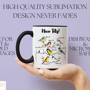 Nice Tits Mug, Tits Bird Mug For Bird Lover Christmas Gift, Tits Mug, Bird Mug, Nice Tits Bird Mug, Nice Tits Coffee Mug For Men And Women image 3