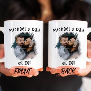 Taza de regalo con foto de papá, taza personalizada para el Día del Padre, taza de café para papá, taza con foto de papá, la mejor taza para papá, taza personalizada para papá imagen 2