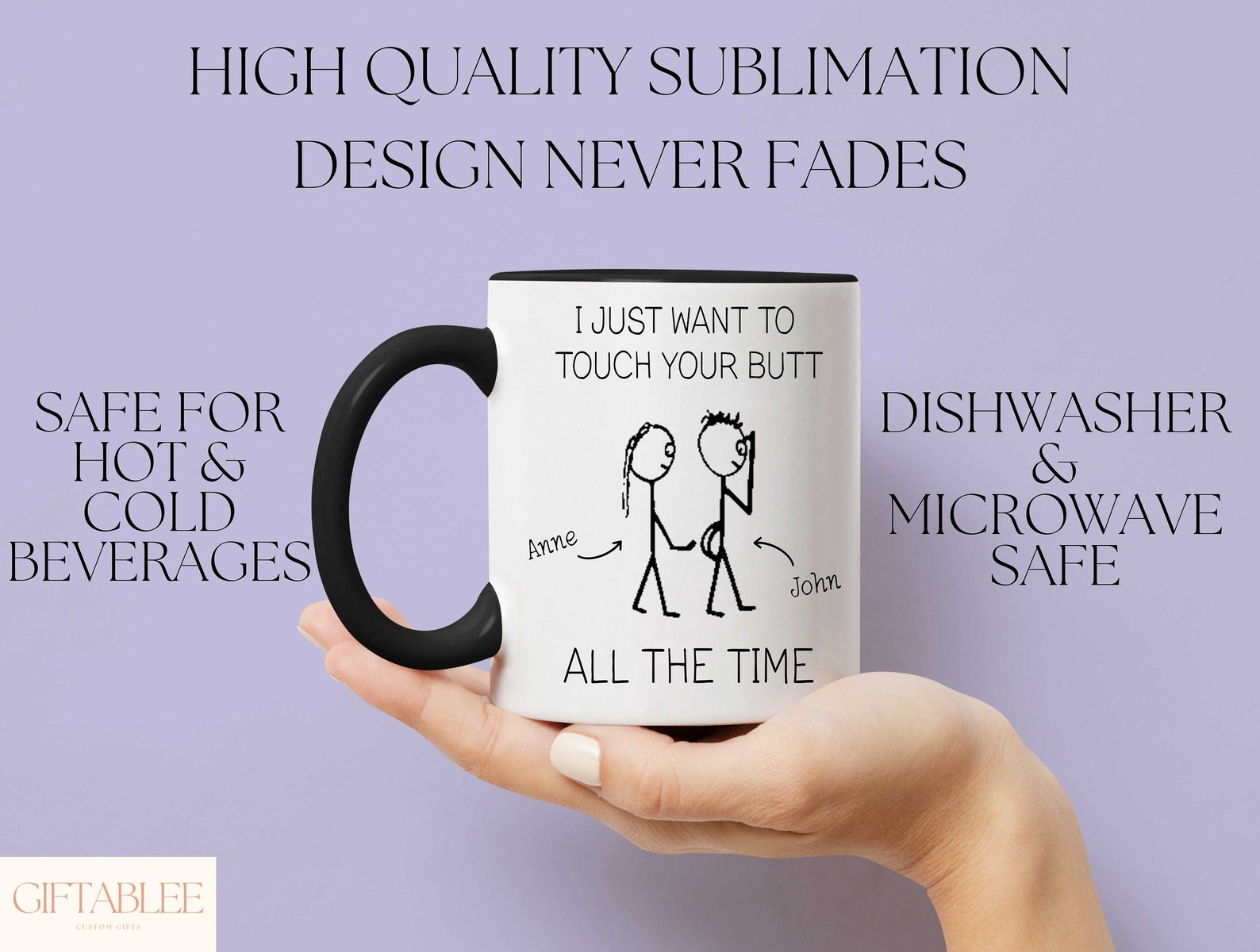 I Just Want to Touch Your Butt All the Time Mug Funny Naughty - Etsy