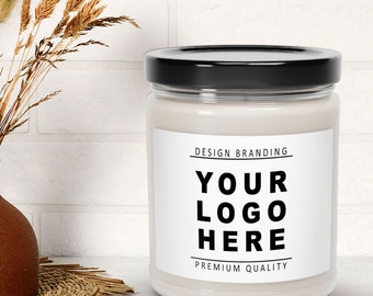 Your Own Logo Candle, Custom Business Logo Scented Candle For Clients Business Tradeshow, Candle Business Souvenir, DIY Logo Candle