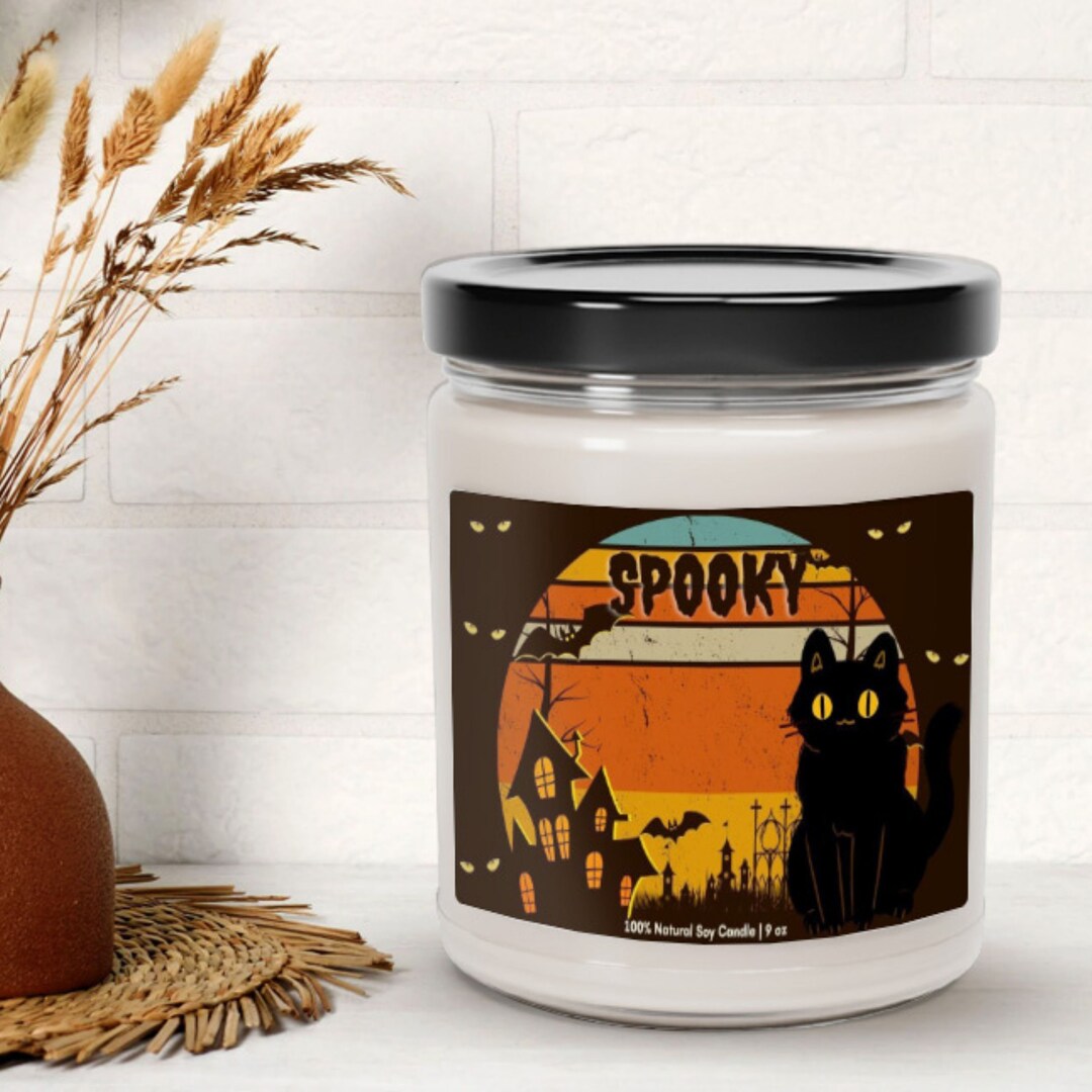 Vintage Halloween Candle Halloween Scented Candle for Black Etsy