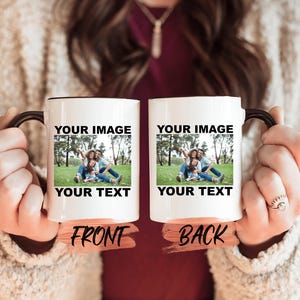 Taza personalizable, diseña tu propia taza para regalo de cumpleaños para hombres y mujeres, taza personalizada, taza con texto personalizado, taza con imagen personalizada para el día del padre