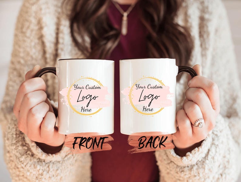 Taza personalizable, taza de café personalizada, taza con logotipo personalizado para regalo de cumpleaños de dueños de negocios, taza personalizada para emprendedores imagen 1
