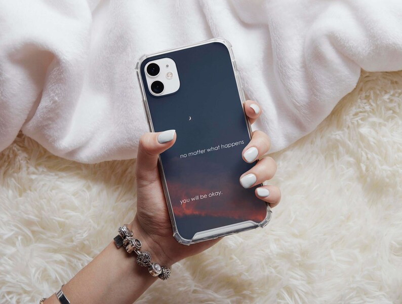 You Will Be Okay Phone Case, Quote Phone Case For Men & Women Christmas Gift, Self Love Gift, Quotes Phone Case, Minimalist Case For Him/Her image 2