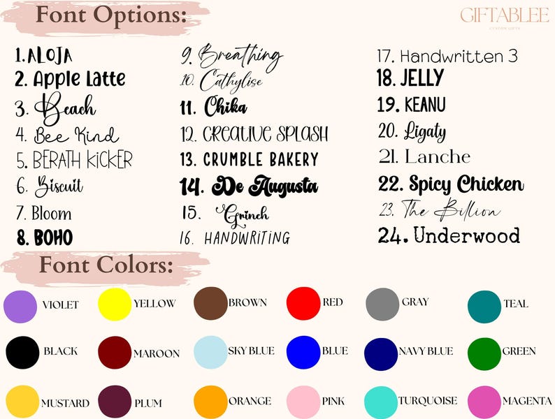the font options for font options