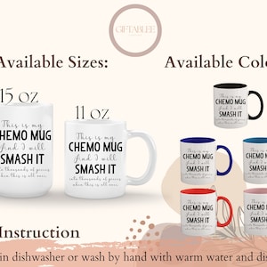 Chemo Mug, Cancer Survivor Gift For Men And Women Cancer Awareness Month, Cancer Patient Gift, Cancer Mug, Chemo Cup For Cancer Warrior image 4
