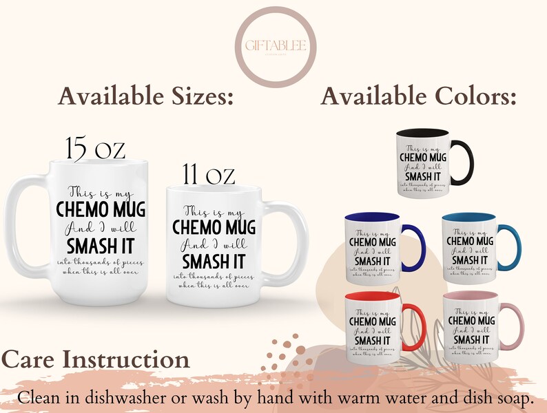 Chemo Mug, Cancer Survivor Gift For Men And Women Cancer Awareness Month, Cancer Patient Gift, Cancer Mug, Chemo Cup For Cancer Warrior image 4