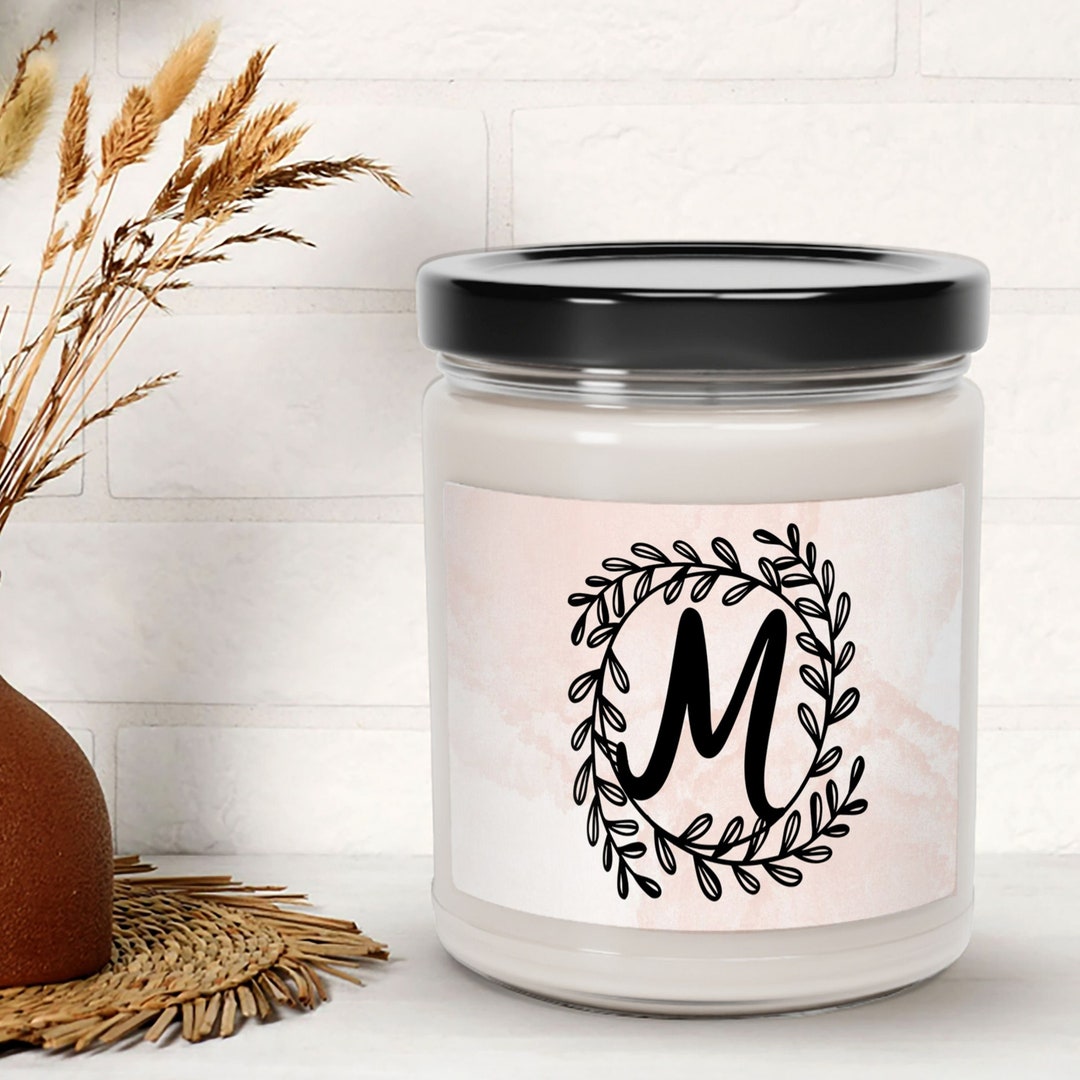 Personalized Initials Candle, Personalized Gift Scented Candle for Men