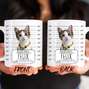 Funny Cat Mug, Custom Cat Mug For Cat Owner Birthday Gift, Pet Portrait Mug, Personalized Pet Mug, Cat Lover Gift Mug For Cat's Week Gift image 2
