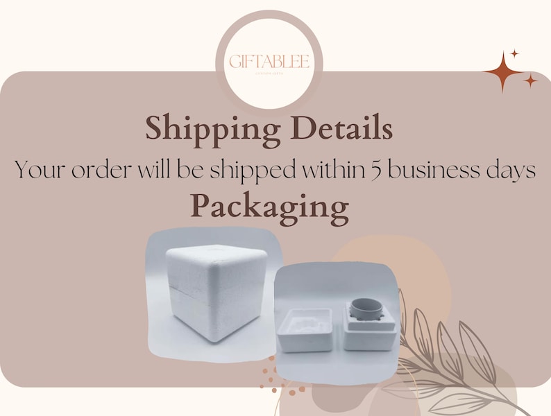 a picture of a package with the text shipping details your order will be shipped within