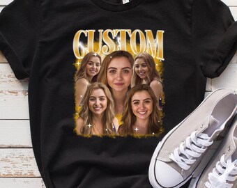 Custom Your Own Bootleg Shirt, Personalized Bootleg Shirt For Men & Women Birthday, Custom Photo Shirt, Bootleg Tshirt, Shirt With Pictures