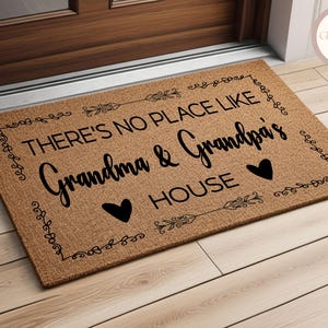 Grandma and Grandpa Doormat, Grandparents Gift Outdoor Mat for Granny ...