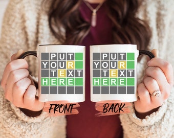 Personalized Wordle Mug, Customizable Wordle Mug For Men And Women Birthday, Coffee Mug Wordle, Wordle Gift, Wordle Coffee Mug For Him/Her
