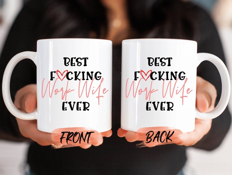 Work Wife Mug, Best Work Wife Ever Mug For Work Wife Christmas Gift, Work Wife Gift, Funny Coworker Mug, Work Friend Gift For Women image 1