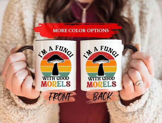 Im A Fungi Mug, Mushroom Mug For Mycophiles Mycelium Movement 2024 Gift, Retro Sunset Mug, Funny Mushroom Mug, Fungi Coffee Mug Gift