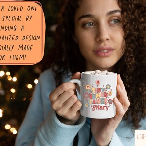 Kleine menselijke tammere mok, leraar moeder mok voor moederdagcadeau, retro mok, waardering leraar, gepersonaliseerde leraar mok voor moeder, mok leraar afbeelding 5