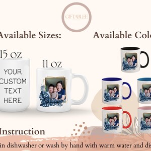 Custom Photo And Text Mug For Men And Women Birthday, Custom Mug, Personalized Photo Mug, Custom Coffee Mug, Photo Mug For Mother's Day Gift image 6