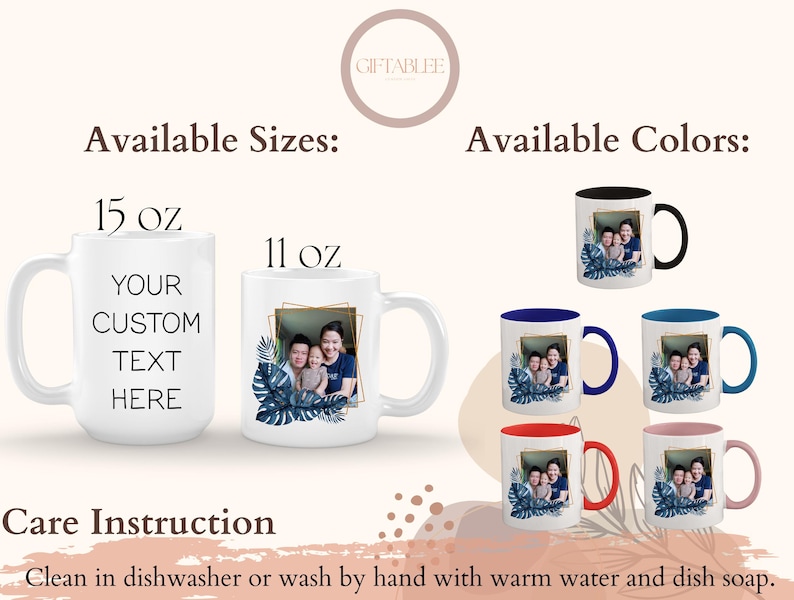 Custom Photo And Text Mug For Men And Women Birthday, Custom Mug, Personalized Photo Mug, Custom Coffee Mug, Photo Mug For Mother's Day Gift image 6