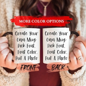 Crea tu propia taza con diseño, taza personalizable para regalo de cumpleaños para hombres y mujeres, taza de café personalizada, taza con imagen personalizada para regalo del Día de la Madre