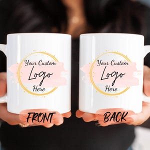 Taza personalizable, taza de café personalizada, taza con logotipo personalizado para regalo de cumpleaños de dueños de negocios, taza personalizada para emprendedores imagen 2